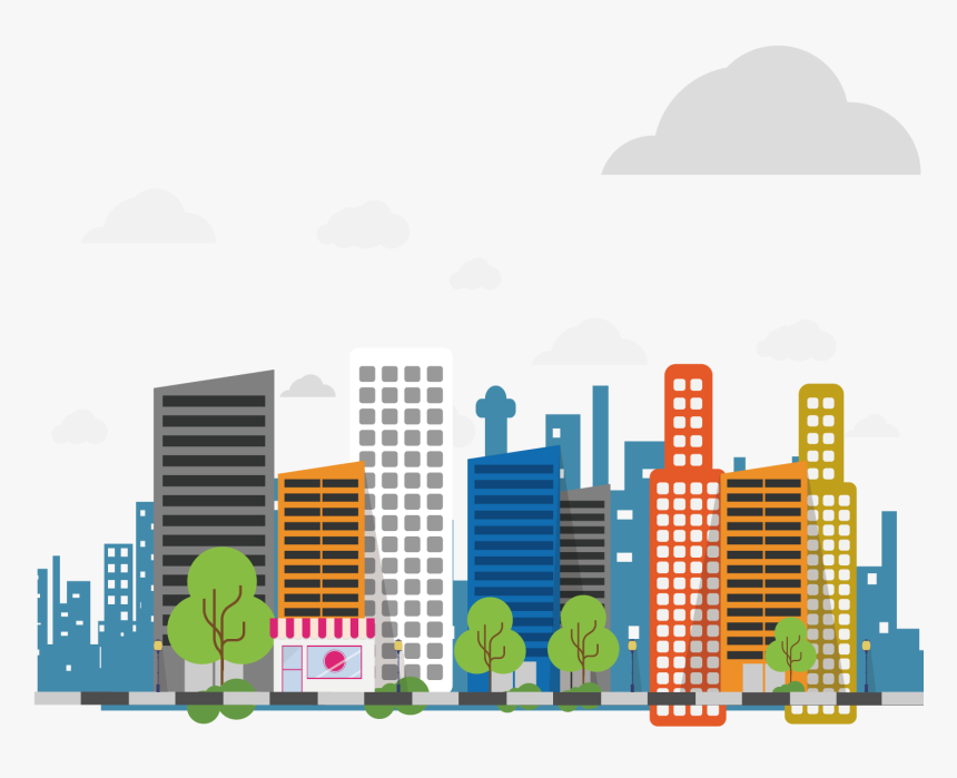 Cartoon City Buildings Png - Cartoon City No Background, Transparent Png, Free Download