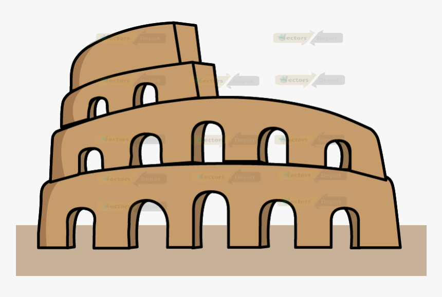 Cartoon Picture Of The Colosseum, HD Png Download, Free Download