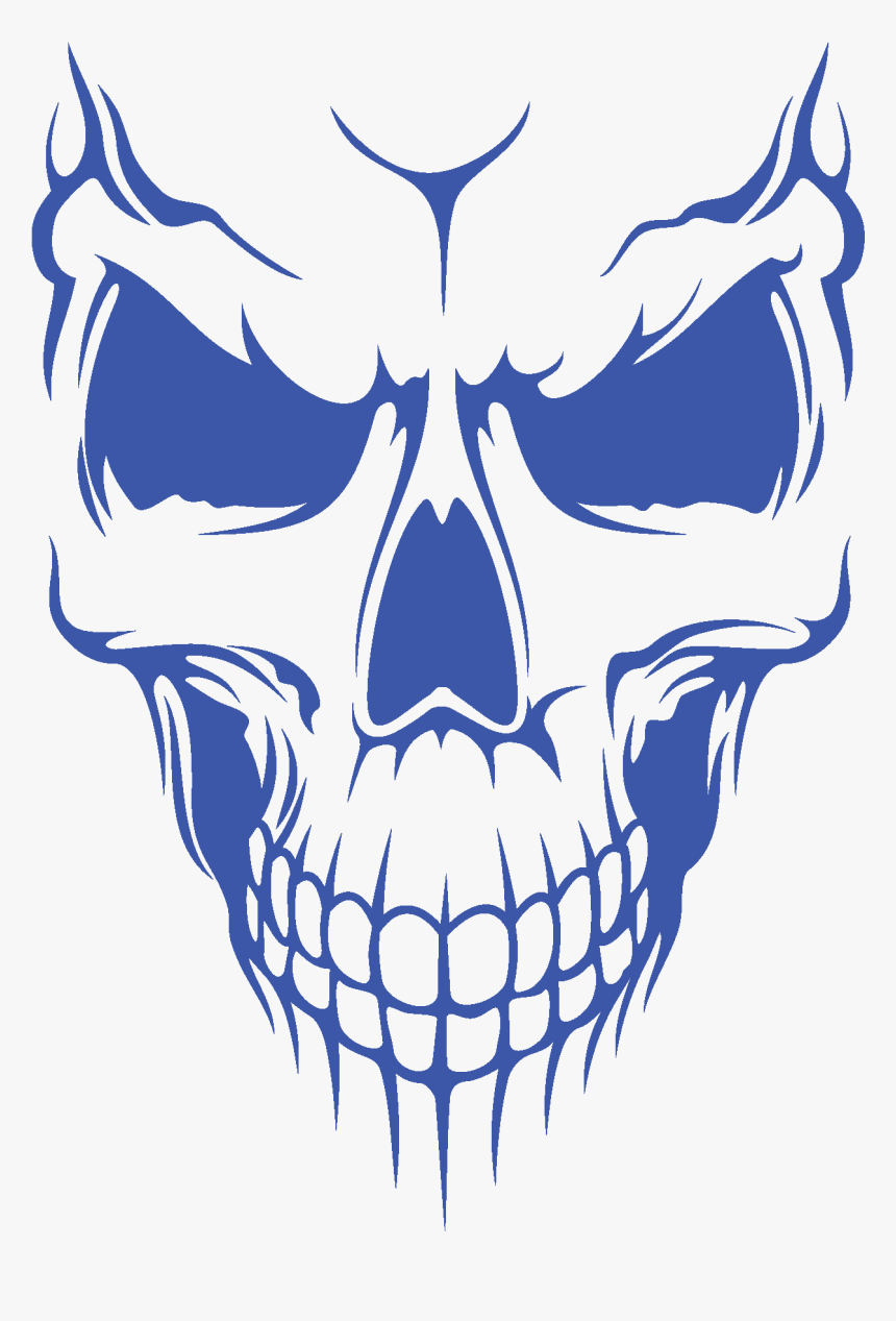 Skull Face Black And White, HD Png Download, Free Download