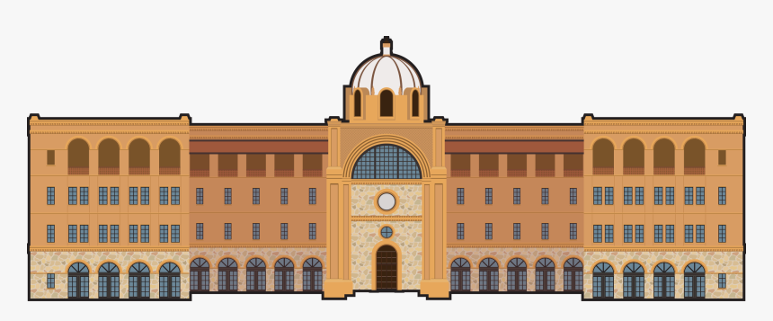 Central Academic Building Illustration - University Building Png, Transparent Png, Free Download