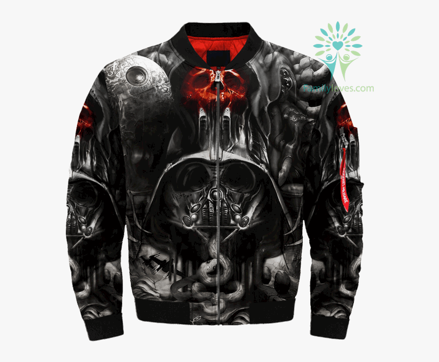 Scary Death Skull Over Print Jacket %tag Familyloves - Jacket, HD Png Download, Free Download
