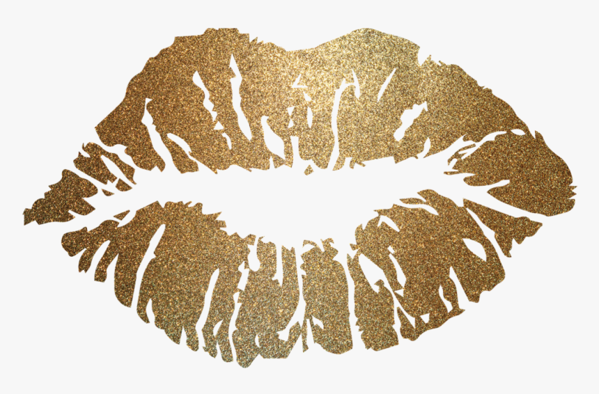 Gold Glitter Lips Transparent, HD Png Download, Free Download