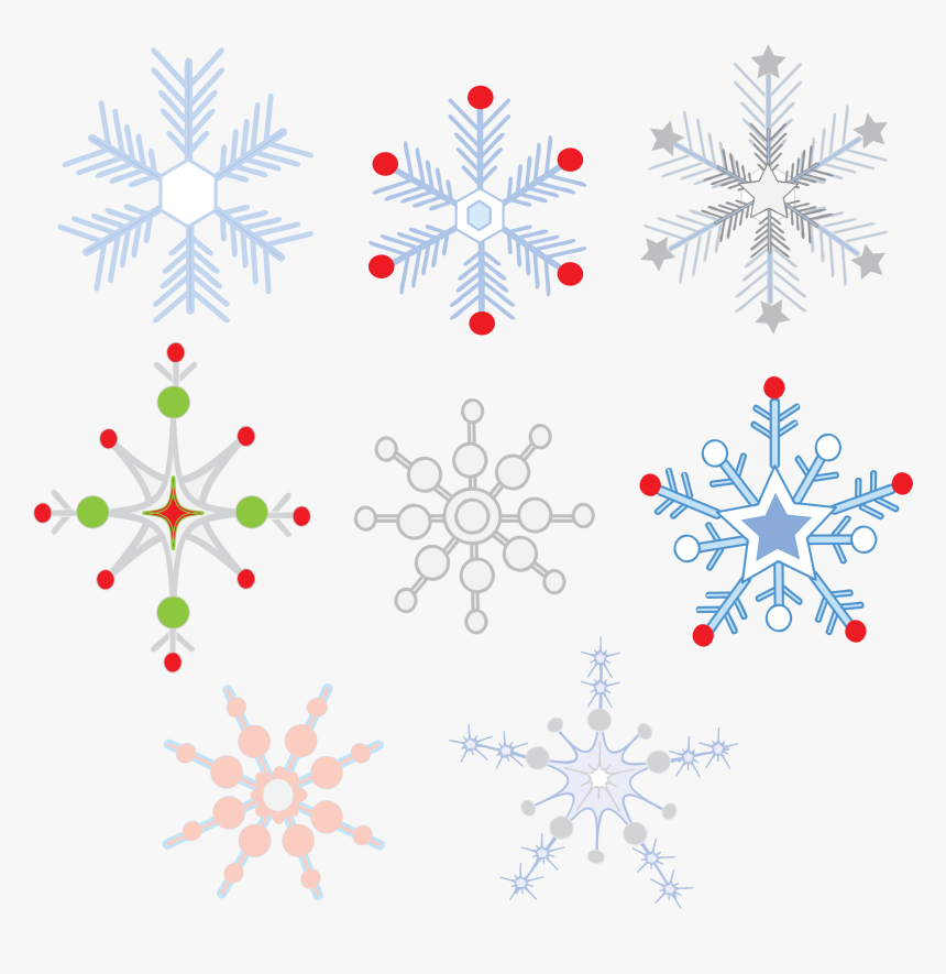 Clip Art Colorful Snowflakes - Vector Graphics, HD Png Download, Free Download