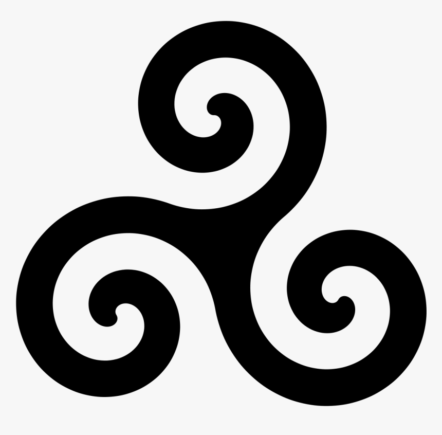 Triskele Symbol Spiral Five Thirds Turns - Triskel Breton, HD Png Download, Free Download