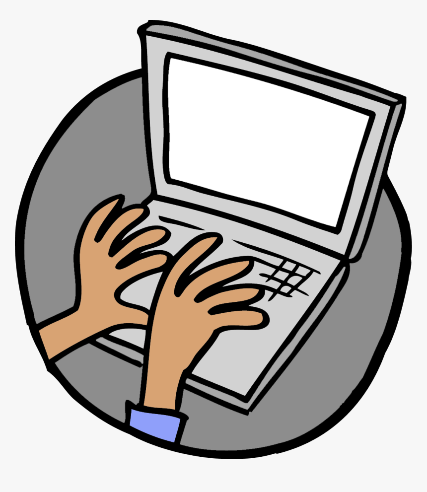 Laptop In Use - Laptop Drawing Logo Png, Transparent Png, Free Download