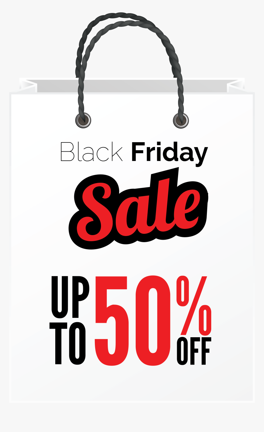 Black Friday Sale White Bag Png Clipart Image - Bag, Transparent Png, Free Download