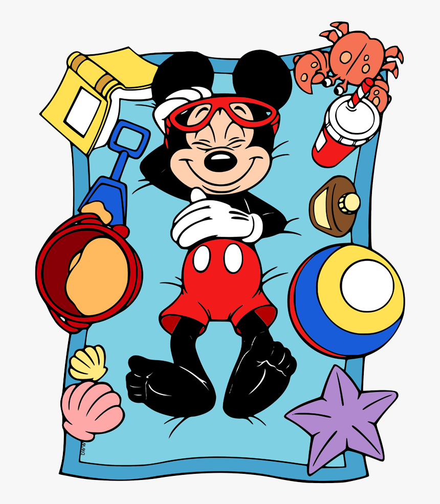 Transparent Mickey Head Outline Png - Fun At The Beach Mickey, Png Download, Free Download