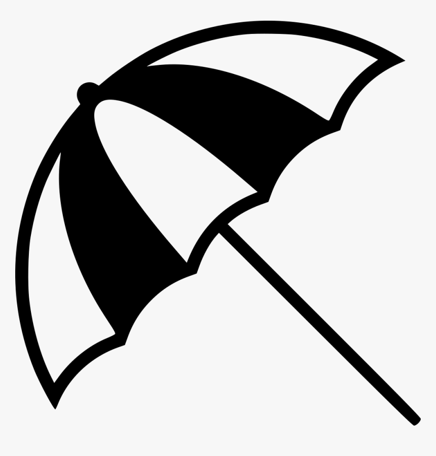 Transparent Beach Umbrella Clipart Black And White - Beach Umbrella Clipart Black And White, HD Png Download, Free Download