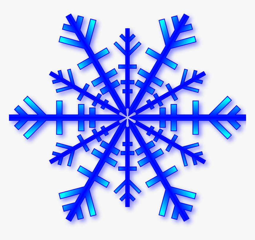Blue Snowflake With Shadow - Purple Snowflake Clipart, HD Png Download, Free Download