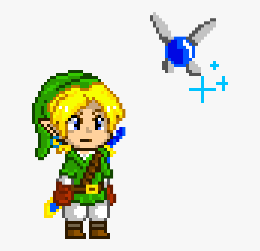 Link And Navi - Navi Zelda Pixel Art, HD Png Download, Free Download