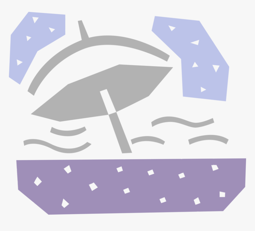 Vector Illustration Of Beach Umbrella Provides Shade, HD Png Download, Free Download