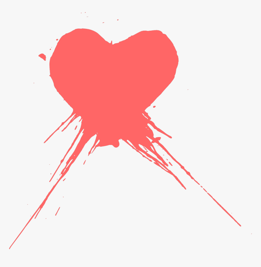 Transparent Splash Of Paint Png - Heart Splatter Clipart, Png Download, Free Download