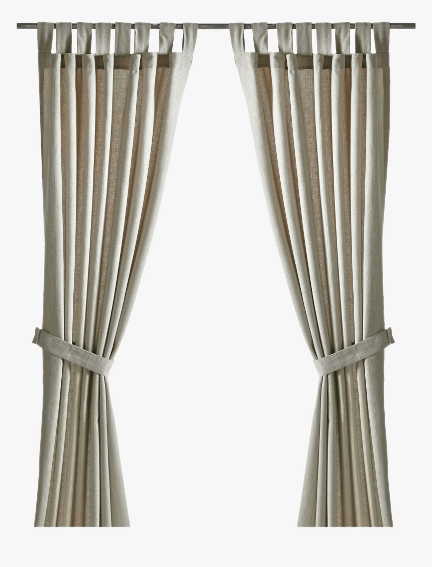 Egg Shell Curtains With Tie Backs - Ikea Lenda Curtains Grey, HD Png Download, Free Download