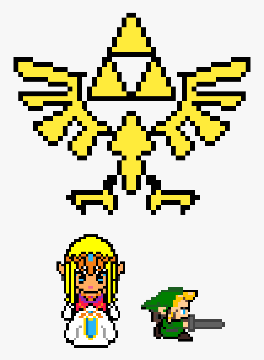 Pixel Art Zelda Triforce, HD Png Download, Free Download