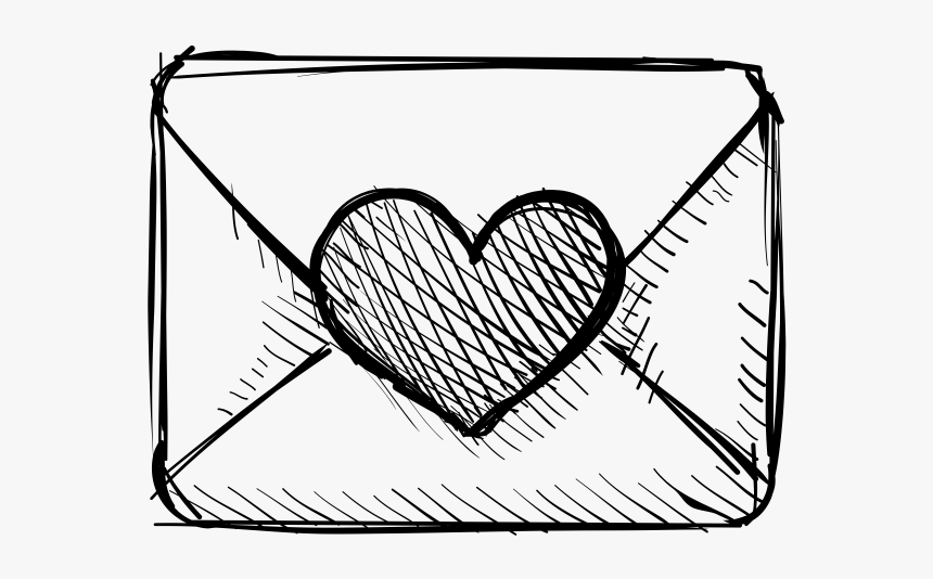 Mail Drawing Stamp - Line Art, HD Png Download, Free Download