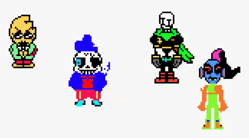 Oceanfell Alphys,,sans,,papyrus And Undyne - Cartoon, HD Png Download, Free Download