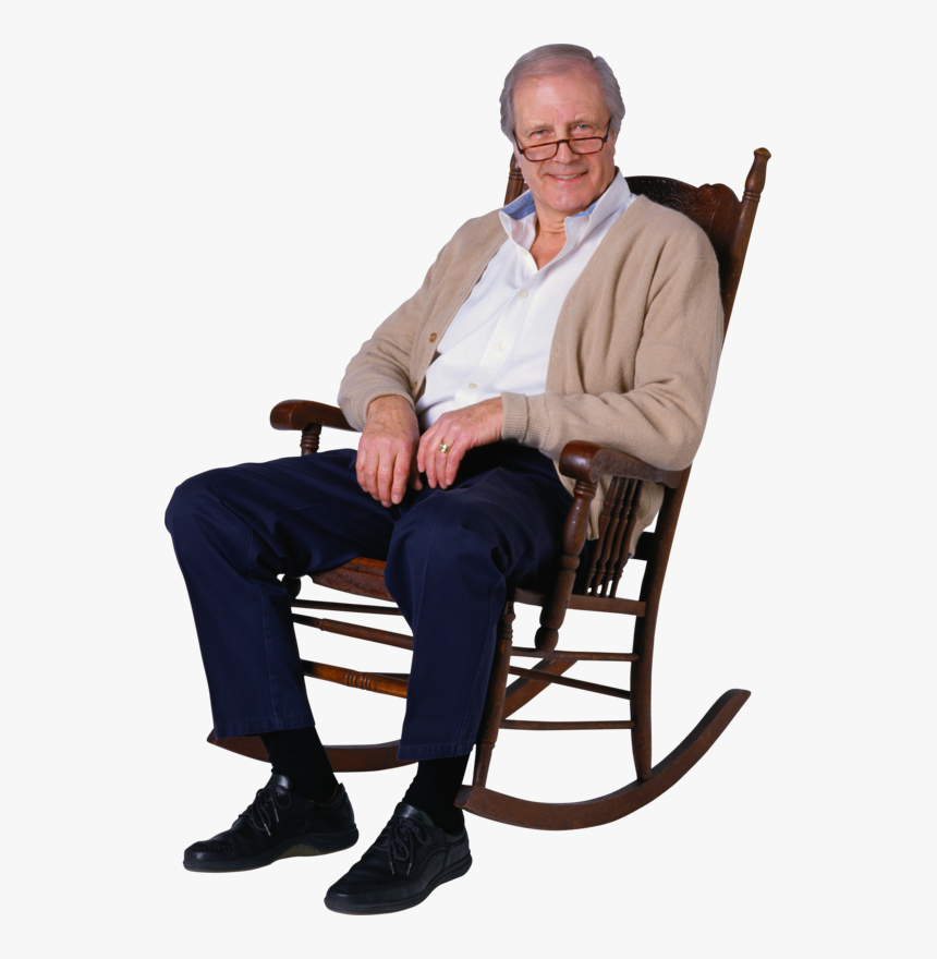 Transparent Old Man Sitting Png - Old Man Sitting In Chair, Png Download, Free Download