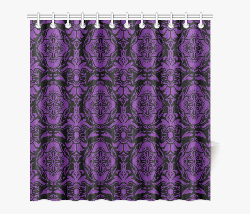 Halloween Goth Purple Damask - Damask Purple Shower Curtain, HD Png Download, Free Download