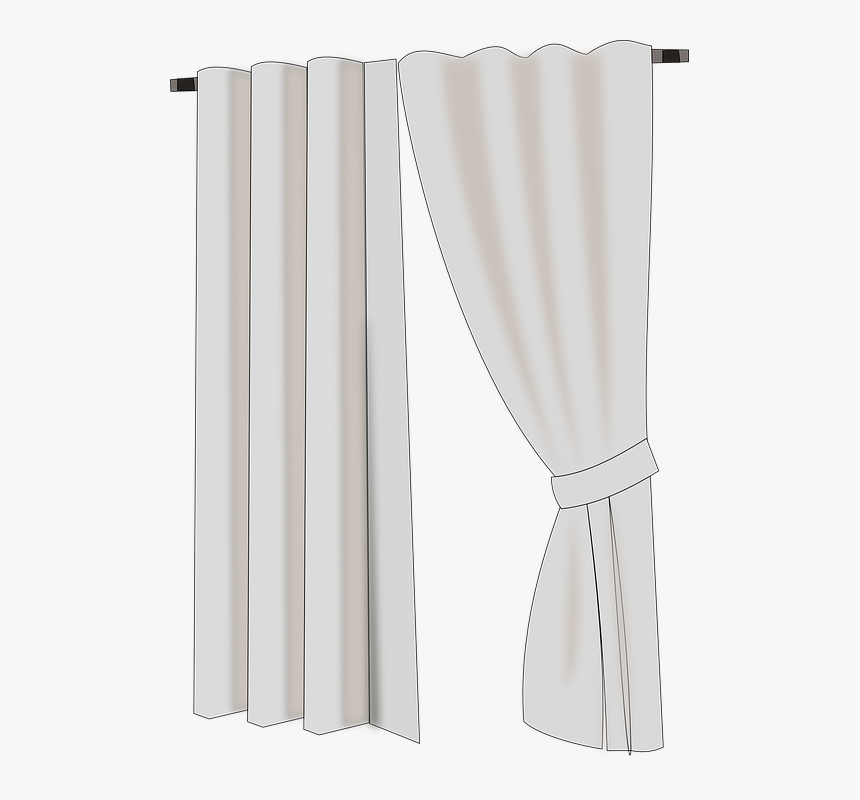 Curtains Cloth Pleated - Brown Curtains Clip Art, HD Png Download, Free Download