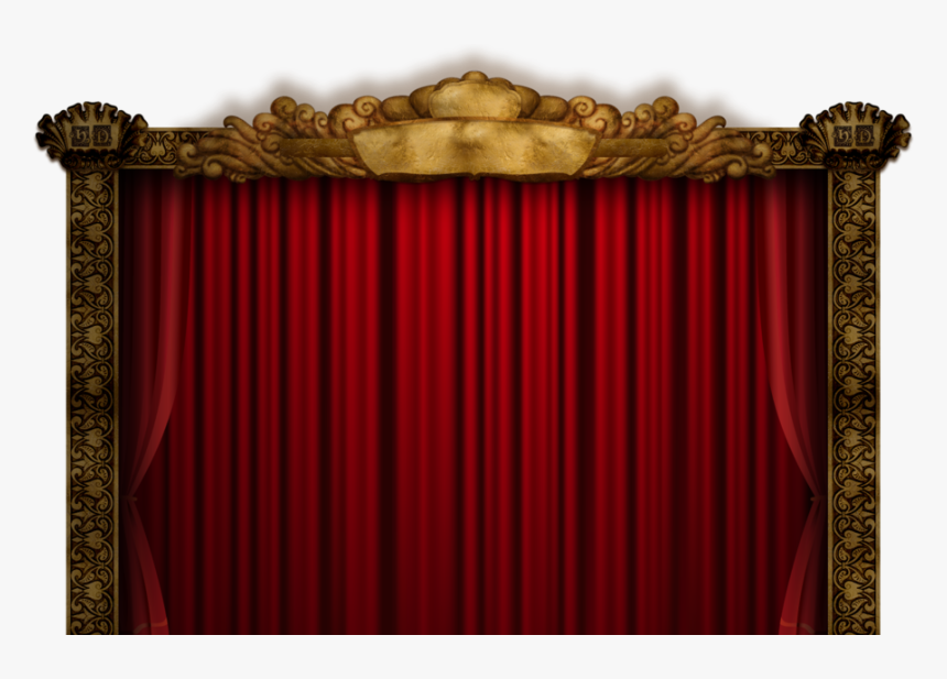 Red Curtains In Frame Xl Hq - Psd Curtains, HD Png Download, Free Download