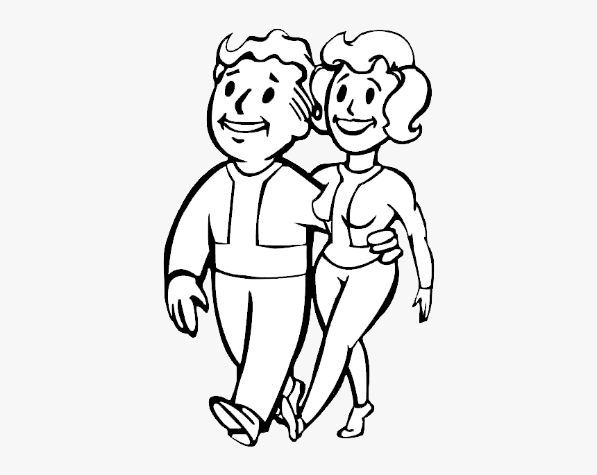 Nukapedia The Vault - Vault Boy And Vault Girl, HD Png Download, Free Download