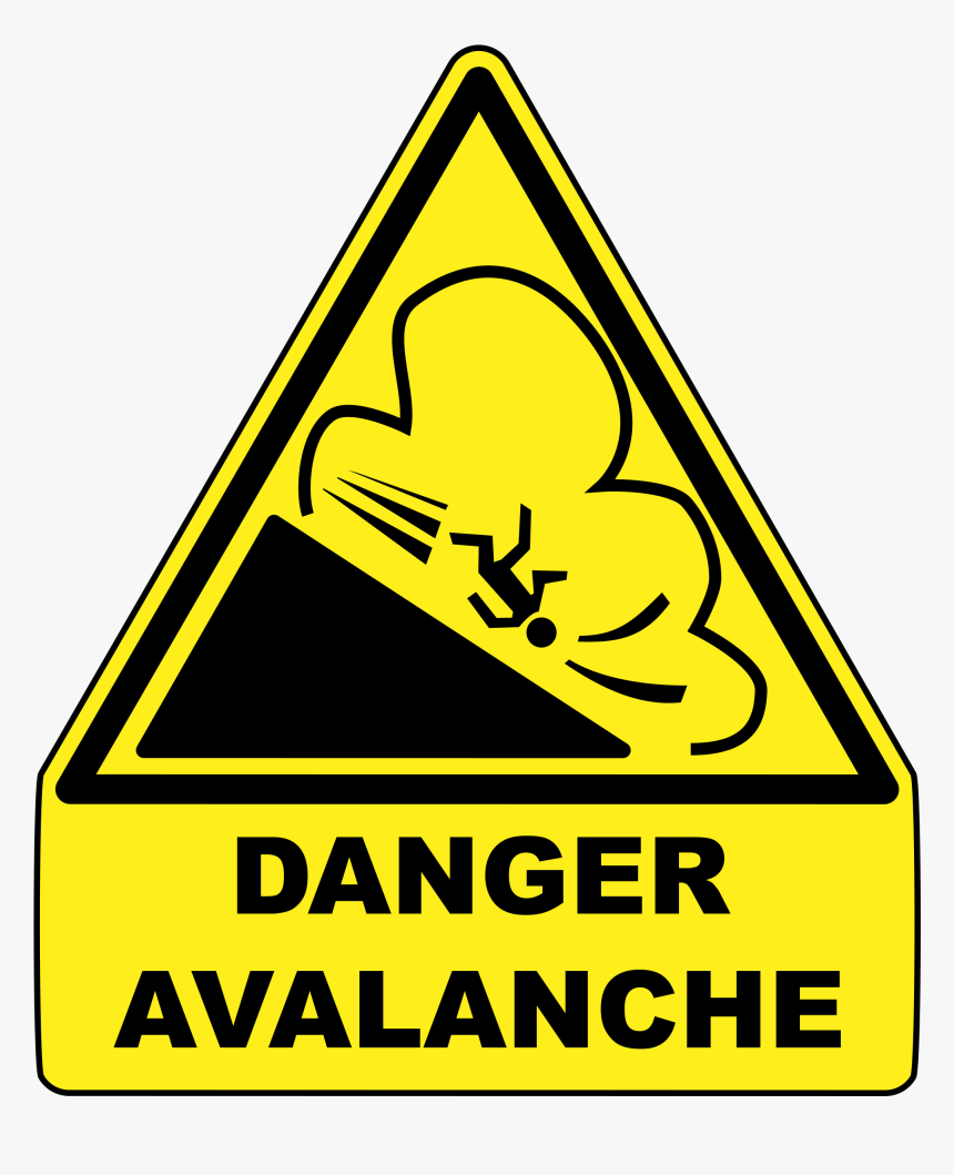 Avalanche Warning Sign Clip Arts - Avalanche Clipart, HD Png Download, Free Download