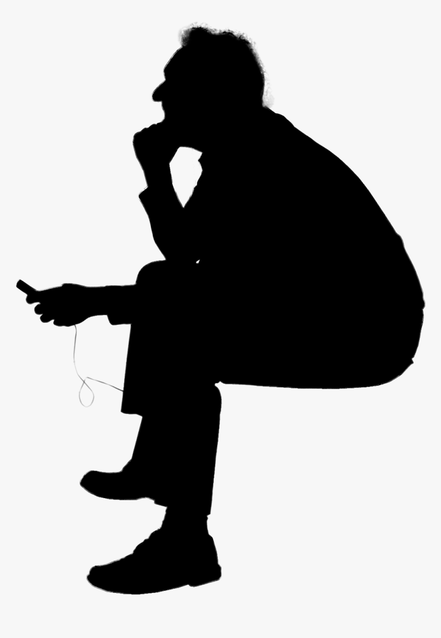 Man Silhouette Illustration Person Chair - 椅子 に 座る シルエット, HD Png Download, Free Download