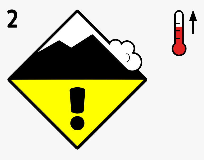 Avalanche Moderate Danger Level Wet Snow, HD Png Download, Free Download