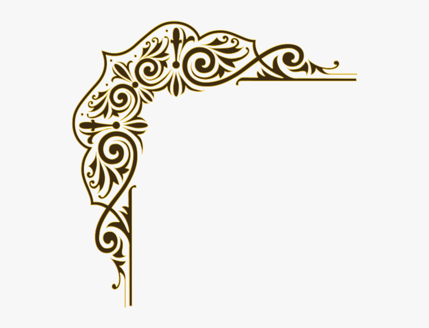 Beautiful Bordure With Bordure - Design Gold Corner Border Png, Transparent Png, Free Download