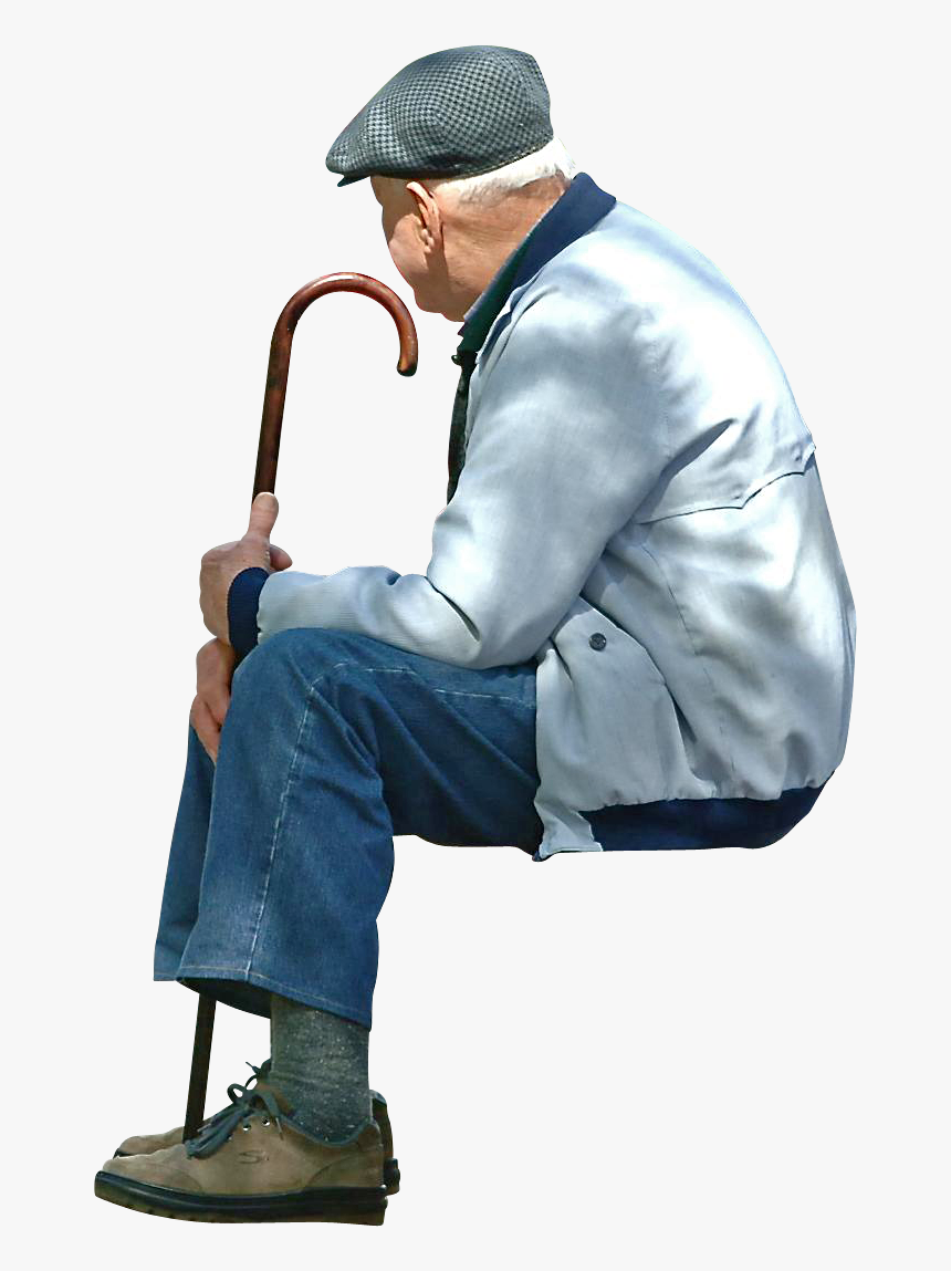 Old Man Sitting Png, Transparent Png, Free Download