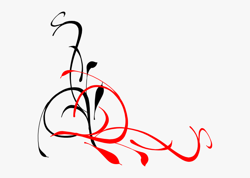 Red And Black Swirl Design Clipart , Png Download - Red And Black Swirls Png, Transparent Png, Free Download