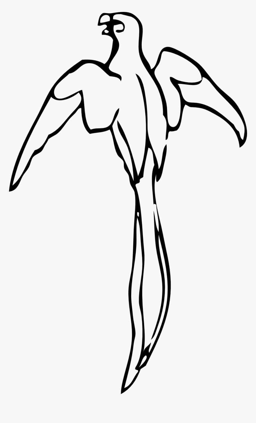 Parrot - Outline Of A Parrot, HD Png Download, Free Download