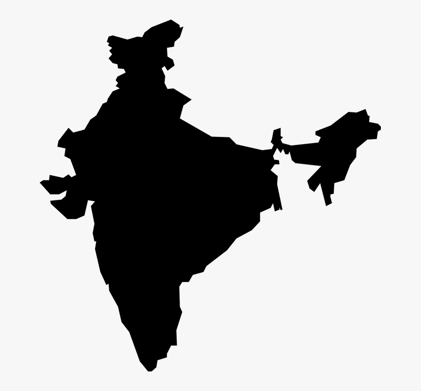 India Map Silhouette Png, Transparent Png, Free Download