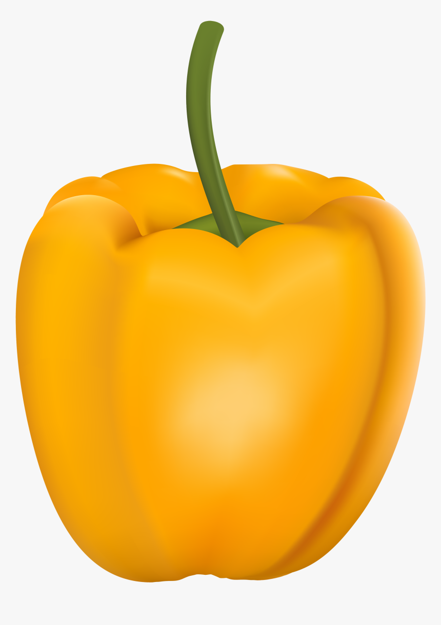 Yellow Pepper Png Clipart - Transparent Background Yellow Bell Pepper Clipart, Png Download, Free Download