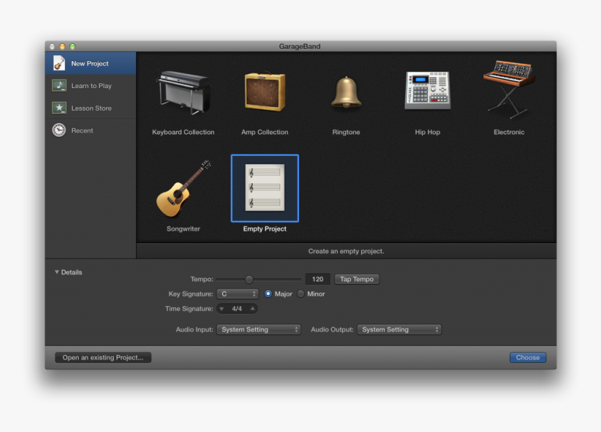 Instrument Choices In Garageband, HD Png Download, Free Download