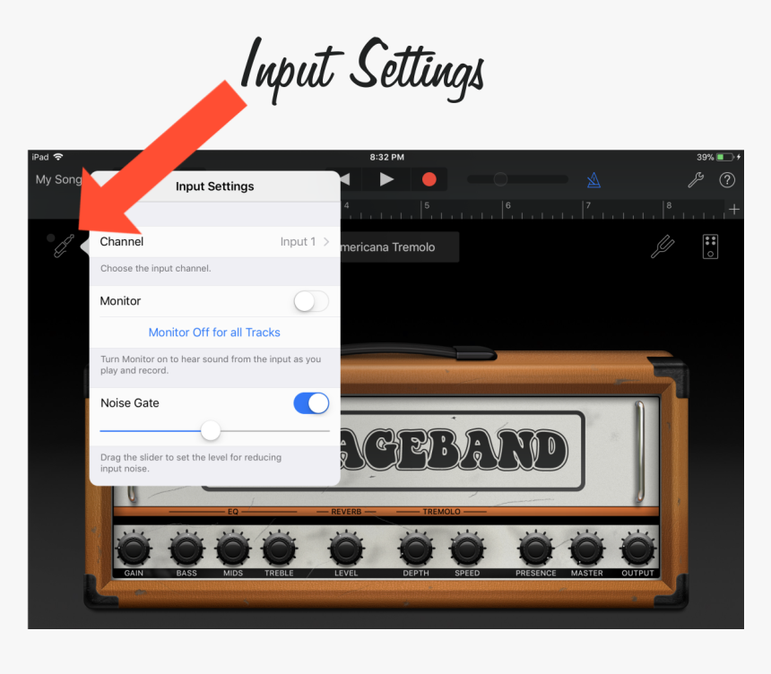 Input Settings In Garageband - Garageband Amp Presets Ios, HD Png Download, Free Download