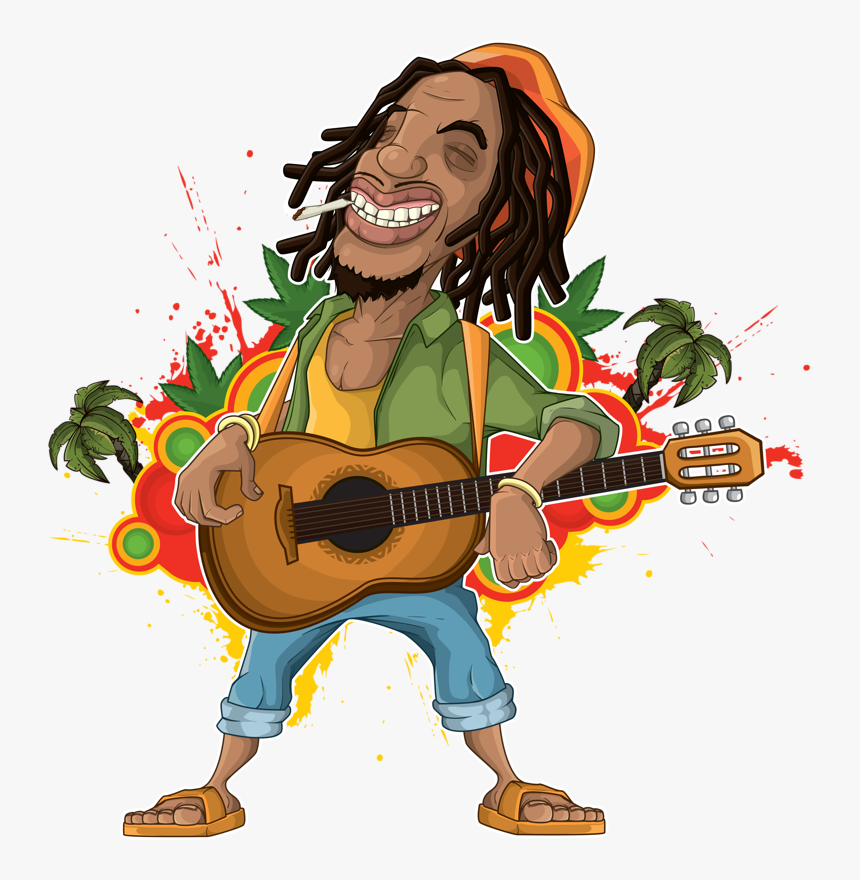 Reggae Artist Png Pinterest - Cartoon Rasta Man, Transparent Png, Free Download