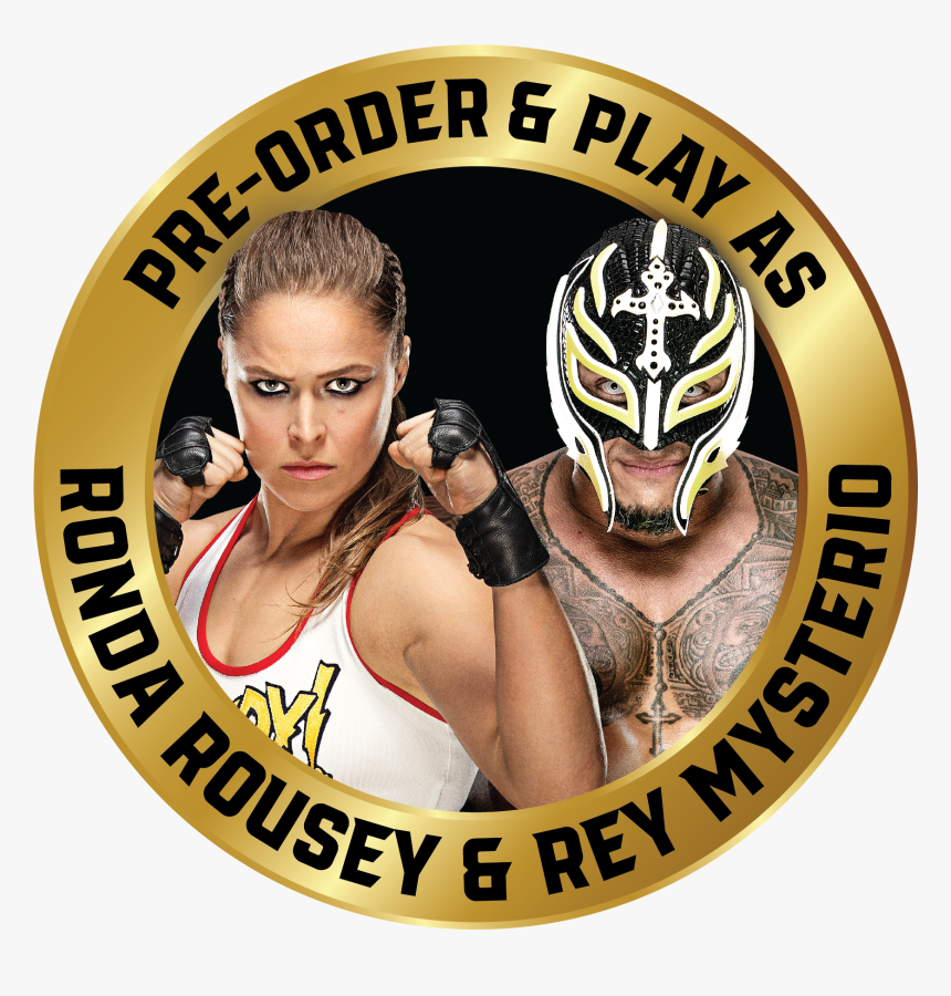 Wwe 2k19 Rey Mysterio And Ronda Rousey, HD Png Download, Free Download