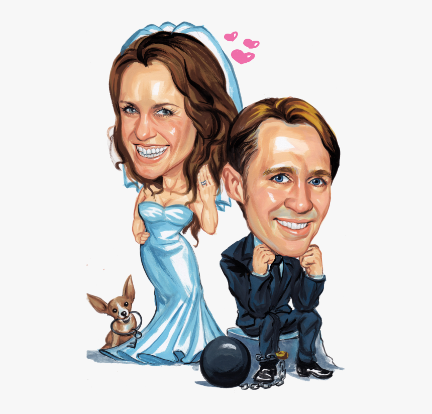 Custom Wedding Caricature Can Be A Perfect Show Stopper - Caricature Wedding Png, Transparent Png, Free Download