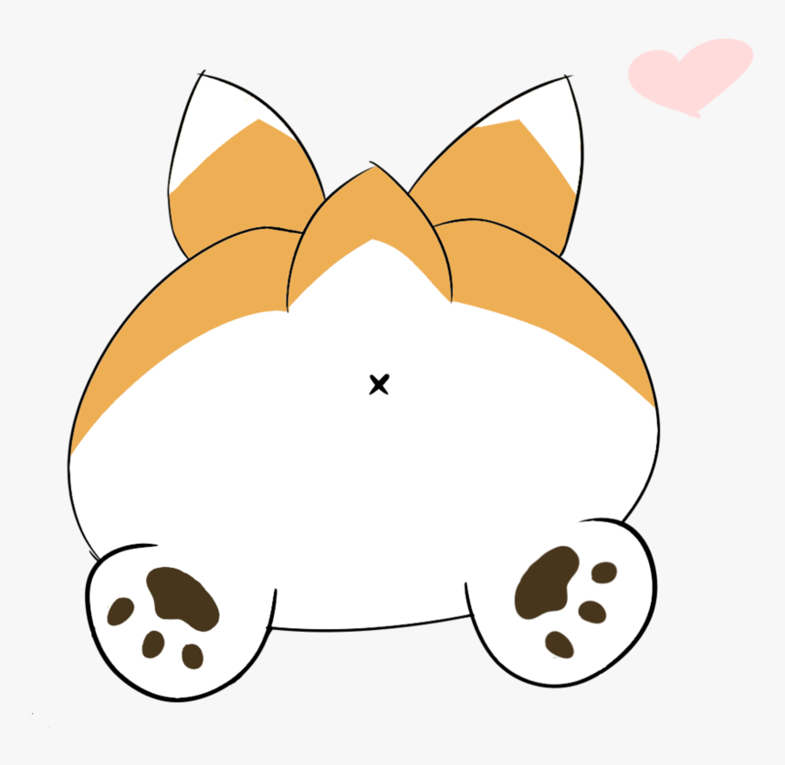 Corgi Butt Png - Drawing, Transparent Png, Free Download