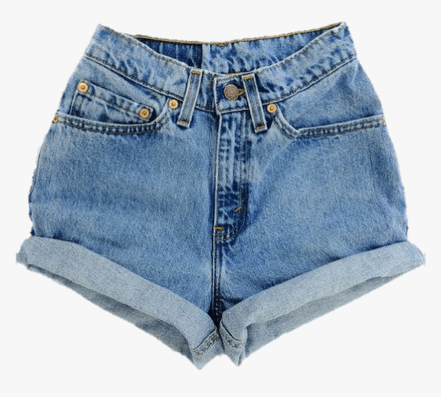 Shorts Blue Jeans Pants - High Waisted Jean Short, HD Png Download, Free Download