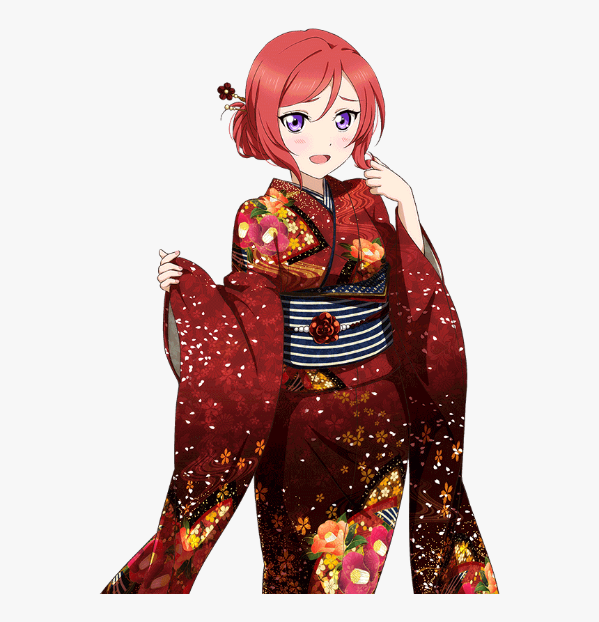 Love Live Awakening Nishikino Maki Kimono Japan Anime - Maki Love Live Kimono, HD Png Download, Free Download