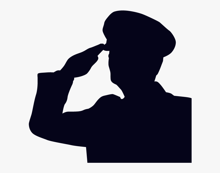 Salute Soldier Military Silhouette Clip Art - Silhouette Army Salute, HD Png Download, Free Download