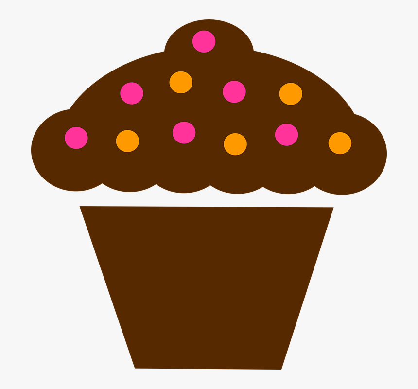 Polka Dot Cupcake Svg Clip Arts - Polka Dot Cupcake Clip Art, HD Png Download, Free Download