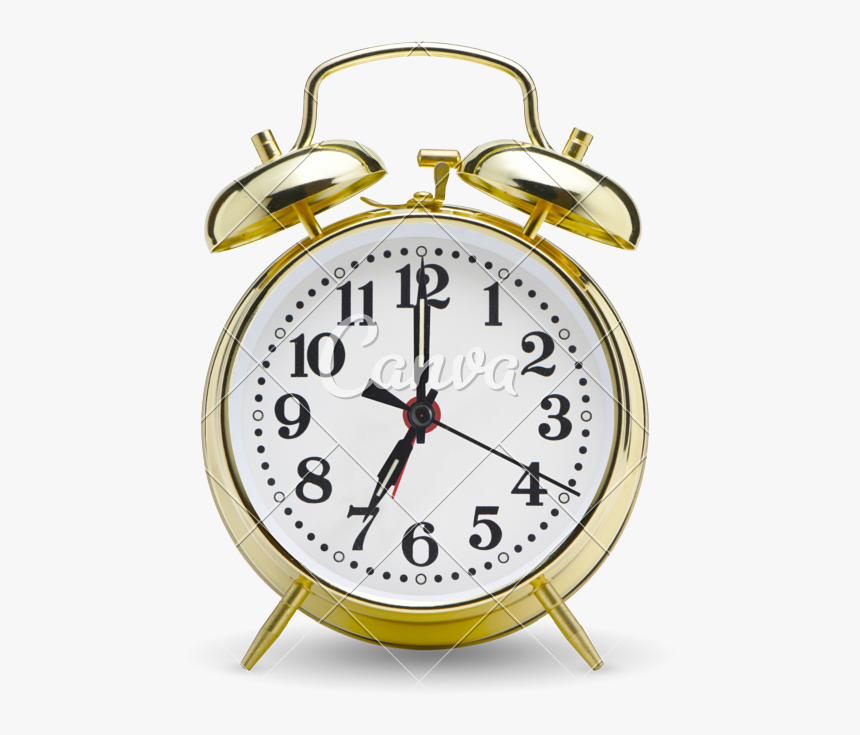Golden Alarm Clock - Twin Bell Alarm Clock Quartz, HD Png Download, Free Download