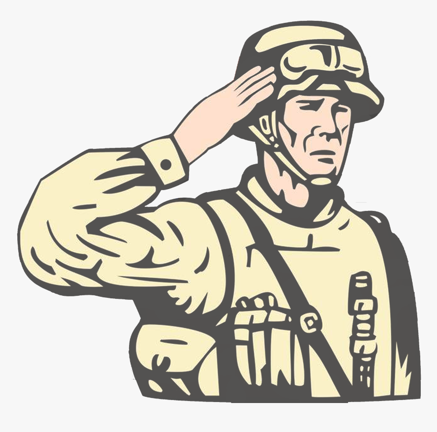 Transparent Salute Png - American Soldier Ww1 Saluting, Png Download, Free Download