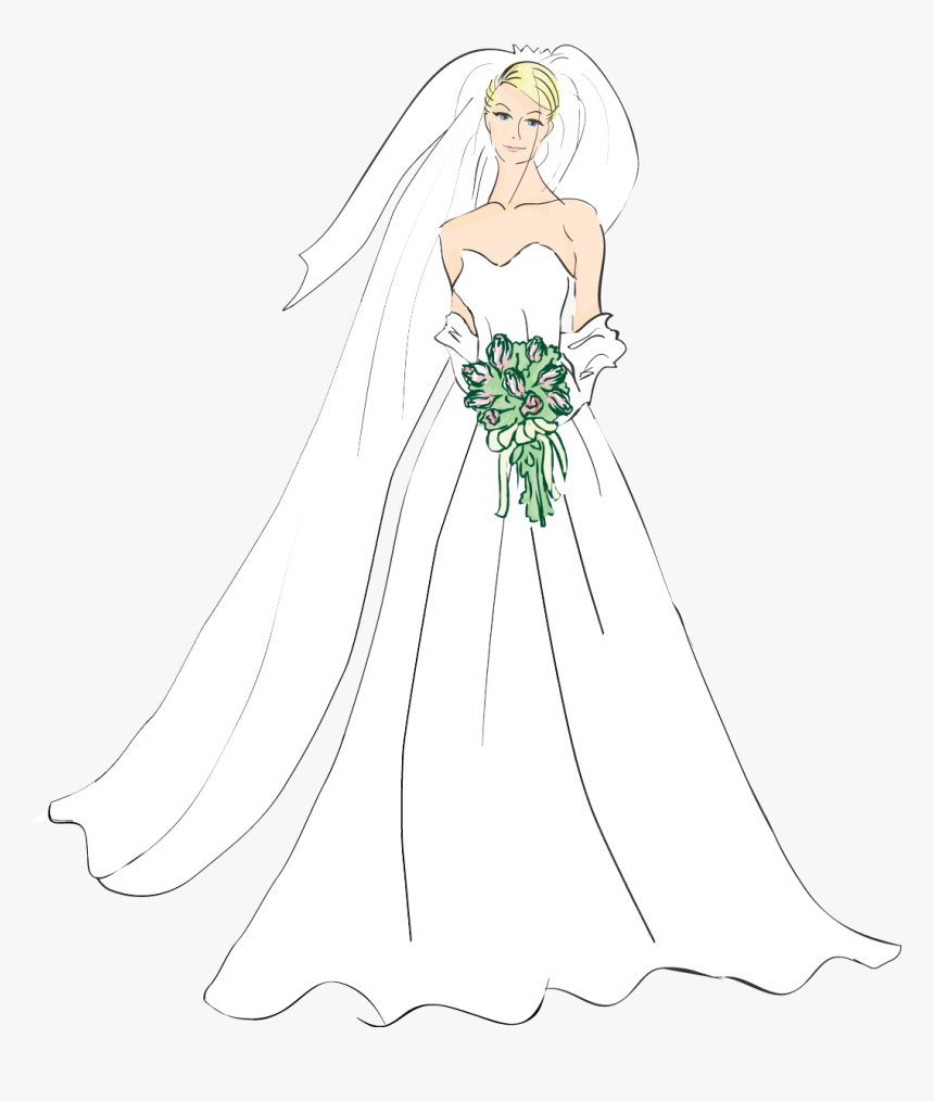 Bridal Good Wedding Bride Cli - Bride Clipart, HD Png Download - kindpng