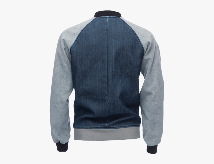 Varsity Jacket In Denim Ultrasuede - Polar Fleece, HD Png Download, Free Download