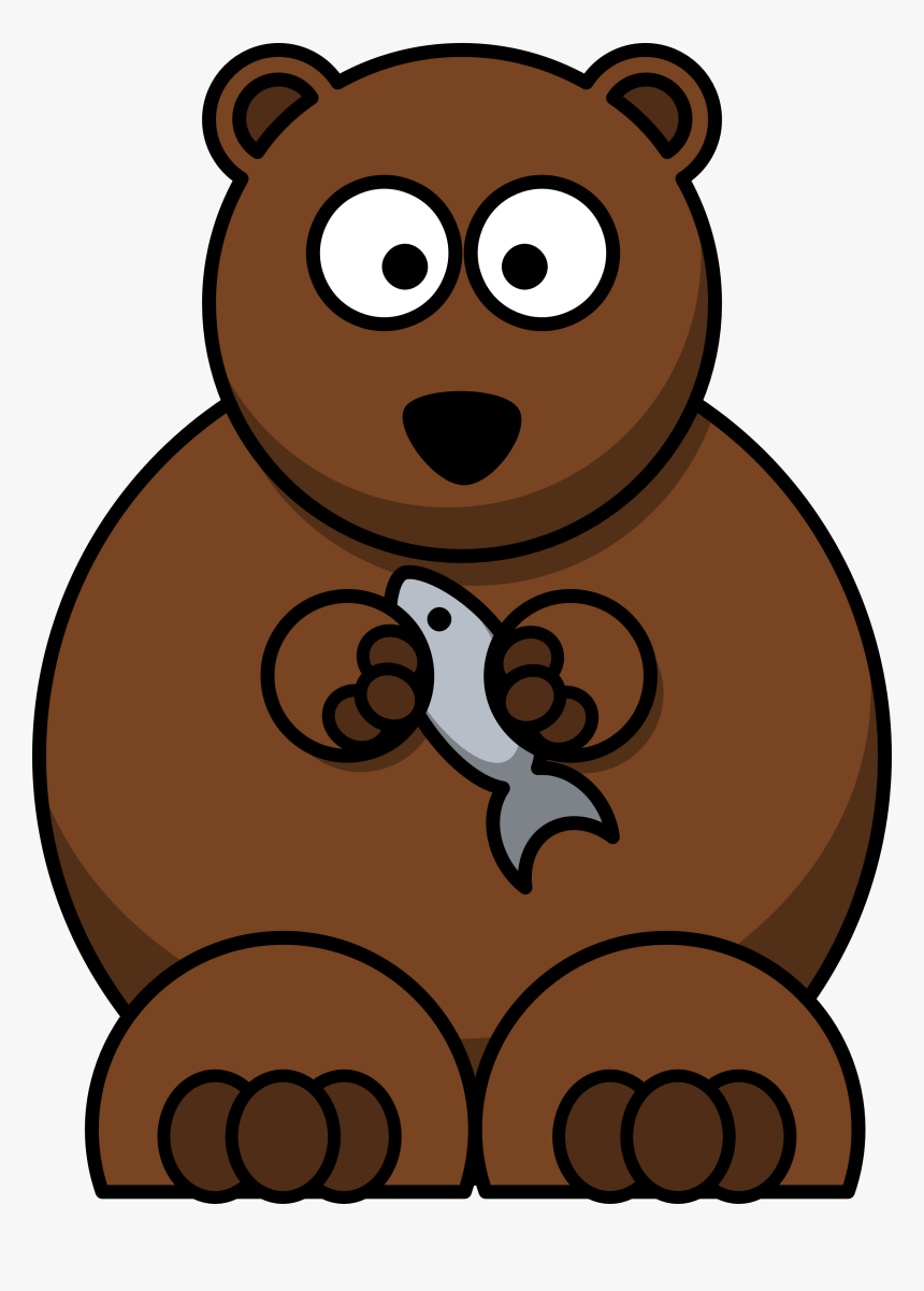 Caricature Home Tag Archives - Bear With Fish Cartoon, HD Png Download, Free Download