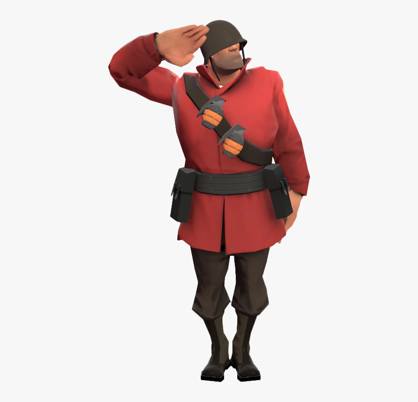 Tf2 Soldier Salute Gif , Png Download - Tf2 Sharp Chest Pain, Transparent Png, Free Download